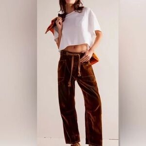 We the Free FLOCKED Moxie Barrel size 27 NWOT color copper-brown